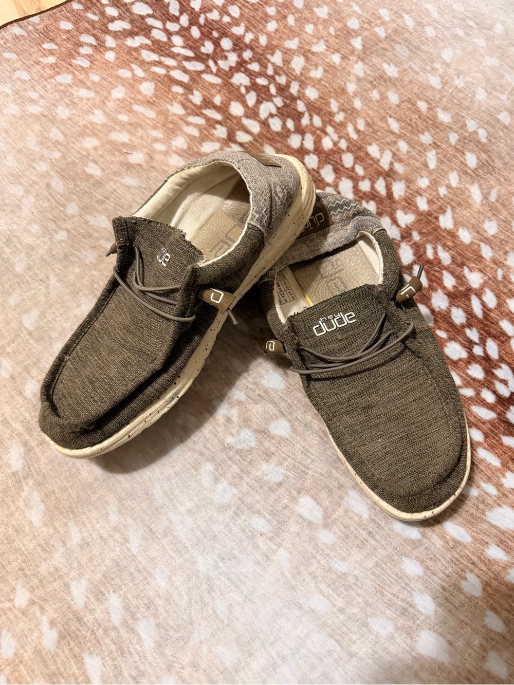 Hey Dude Men's Olive Green Slip-On Loafers